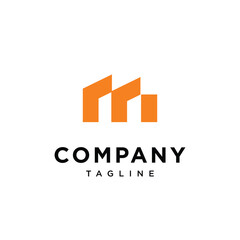 Letter M Building Logo Icon Vector