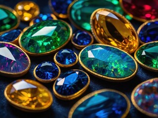 Vibrant Gemstones Shine: Luxurious Precious Stones Collection in Elegant Jewelry Design
