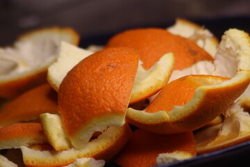 Orange Peels Close Up