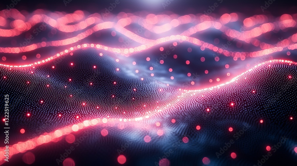 Poster abstract big data background. network technology concept. visualization of a futuristic global datab