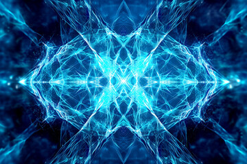 Fototapeta premium An Abstract Digital Artwork Showcasing a Futuristic Network of Interconnected