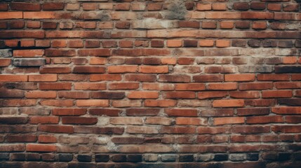 Obraz premium Red Brick Wall Texture Background with Clean Lines and Repeating Pattern
