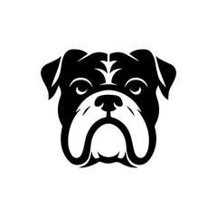 bulldog logo black and white