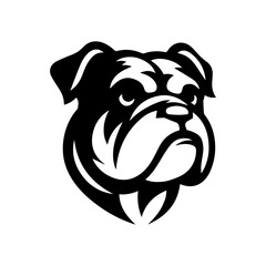 bulldog logo black and white