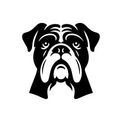 bulldog logo black and white