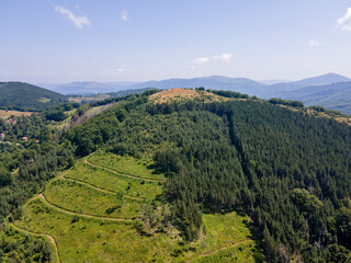 Naklejka premium Landscape of Erul mountain near Kamenititsa peak, Bulgaria