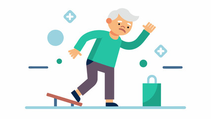 Fototapeta premium A program specifically designed to improve speed and reaction time in seniors reducing the risk of falls and injuries.. Vector illustration