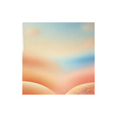 Obraz premium パステルピーチ×ライトベージュ×ソフトスカイブルーの癒し系グラデーション