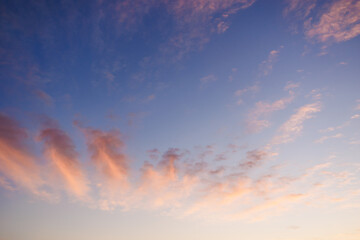 sunset sky with clouds