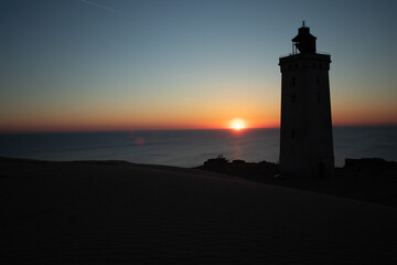 lighthouse at sunset
