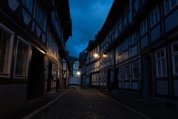 Old street in the night