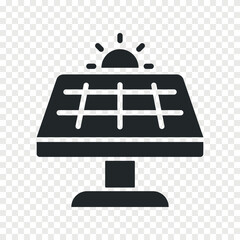 Solar panel battery flat icon