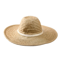 Straw hat isolated on a transparent background