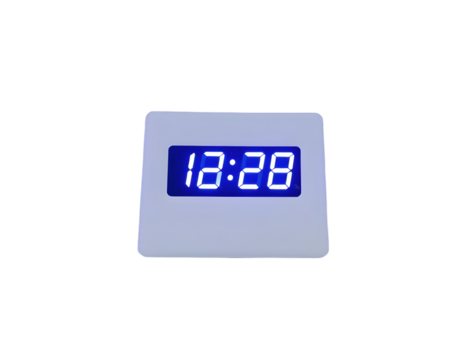 Digital clock icon isolated on transparent background
