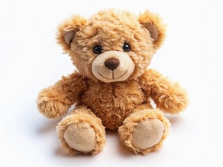 Adorable Fluffy Teddy Bear, Isolated White Background - Perfect for Kids' Projects