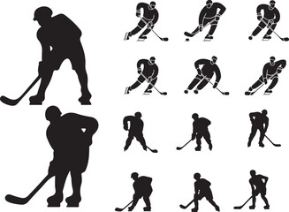 Hockey silhouettes