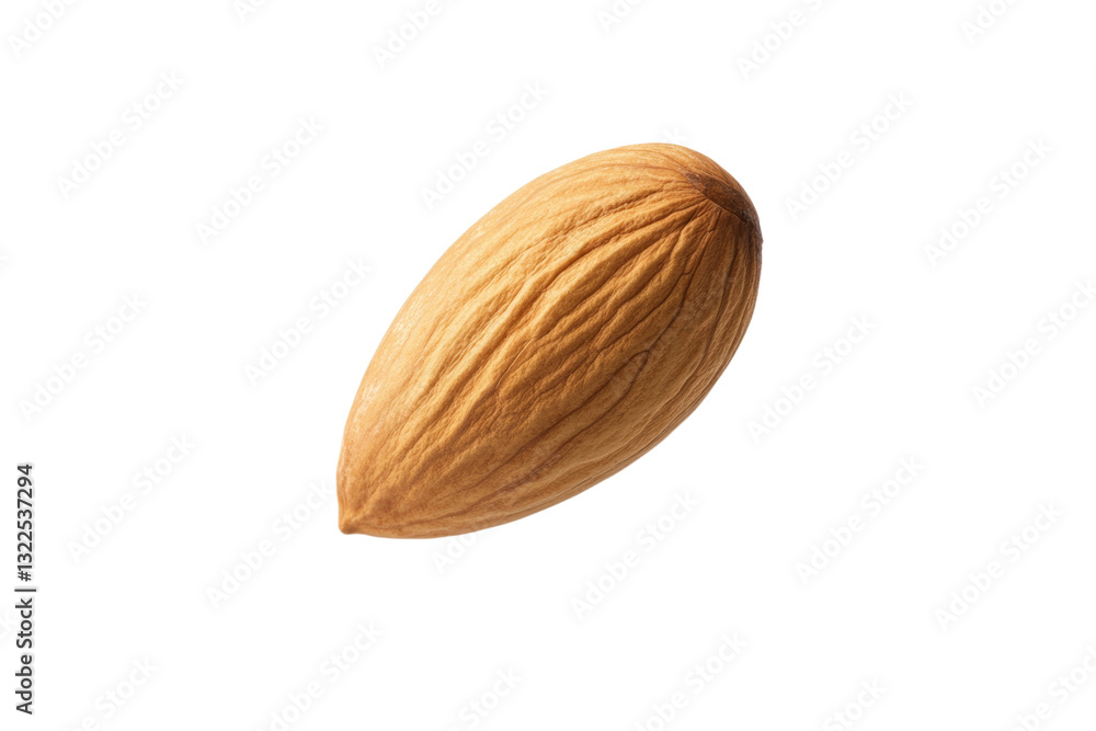 Poster nut is shown in its shell, isolated