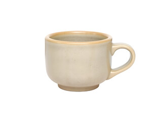 Ceramic cup of coffee isolated on transparent background