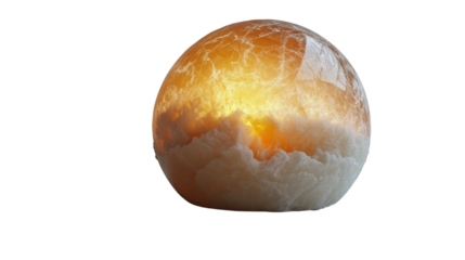 Glowing Orb: An artistic image of a radiant orb, seemingly radiating light, set against a bright background, evokes a sense of mystery and wonder.