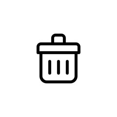 A Simple Trash Can Icon Representing Digital Cleanup And File Deletion With Clean Lines And Minimalist Style