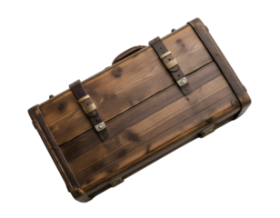 Wooden trunk isolated on a transparent background