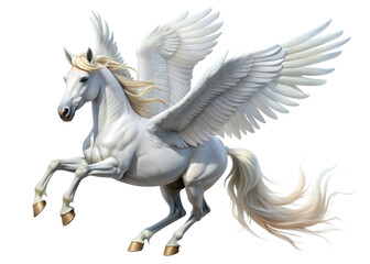 white horse isolated on white