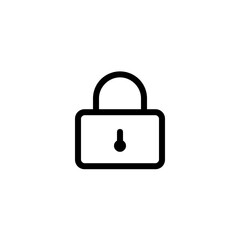 A Simple Padlock Symbol Representing Security And Safety In A Clean Minimalist Design With Bold Black Lines On A White Background