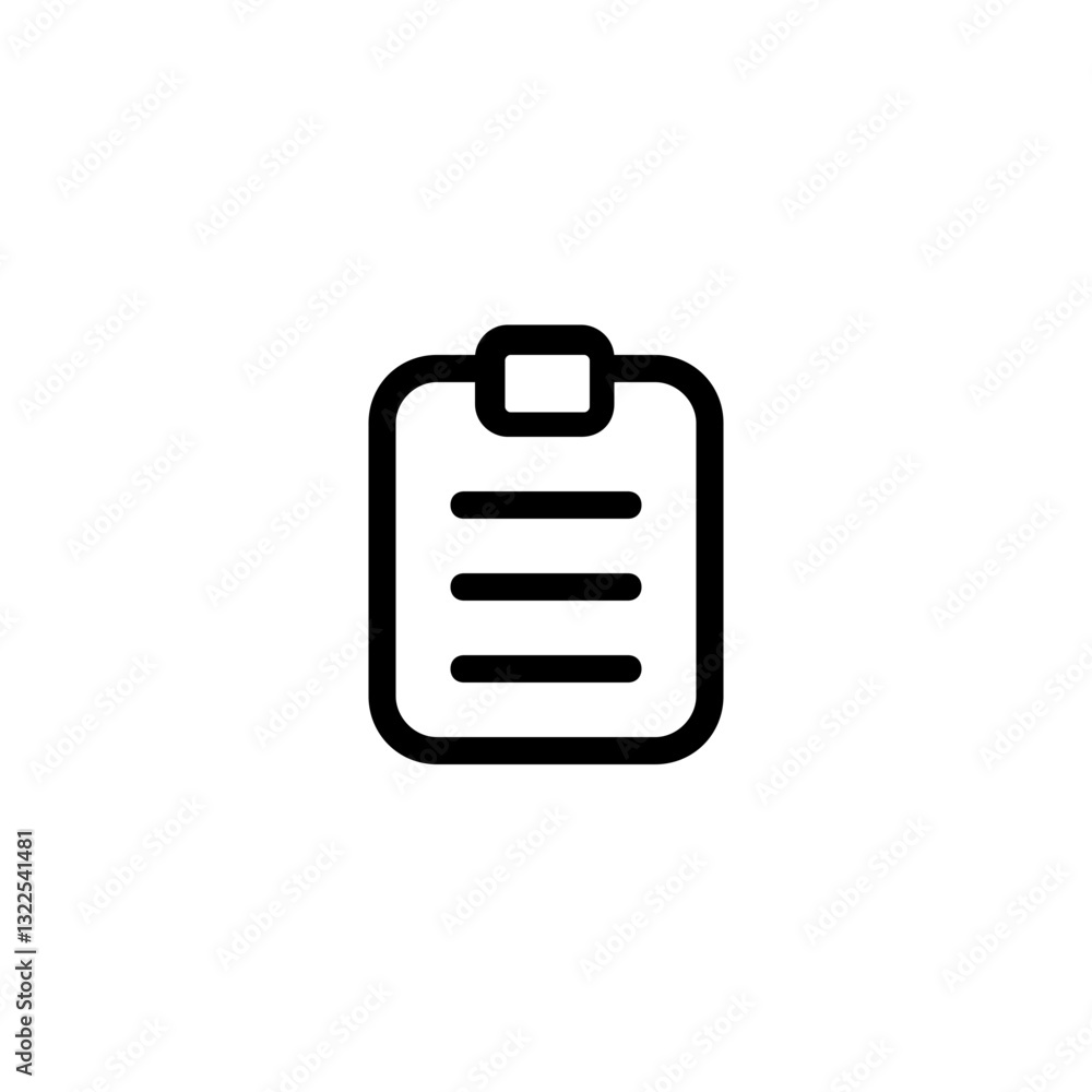 Poster a simple checklist icon representing organization and planning with clean lines and minimalist desig