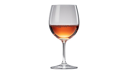 Rose Wine in Elegant Glass: Capture the refined beauty of a wine glass, filled with rose wine, against the a clean background. A symbol of sophistication and celebration
