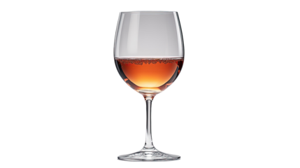 Rose Wine in Elegant Glass: Capture the refined beauty of a wine glass, filled with rose wine, against the a clean background. A symbol of sophistication and celebration