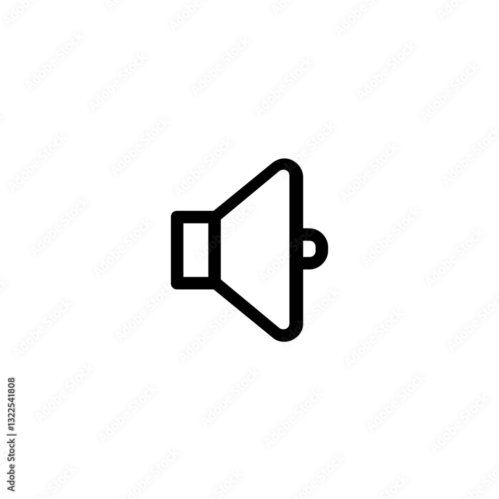 Poster a simple yet powerful speaker icon symbolizes clear communication and strong audio broadcasting with