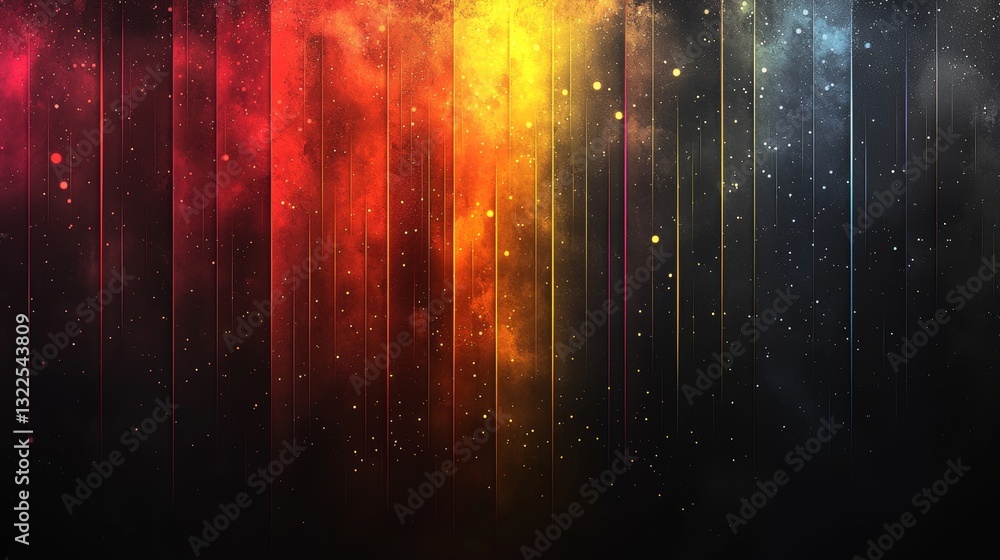 Wall mural retro colors on a minimalistic gradient