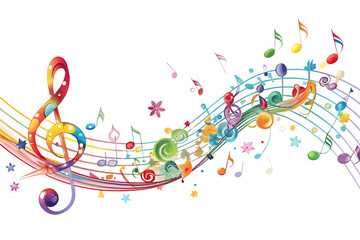 abstract music background with notes
