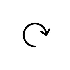 A Gentle Hand-drawn Arrow Curving Downwards, Symbolizing A Cyclical Process Or Return, Rendered In Bold Black Lines Against A Clean White Background