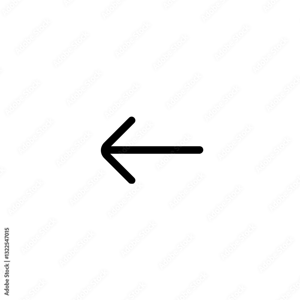 Poster a simple left arrow pointing towards a new beginning, symbolizing a journey back to simpler times wi