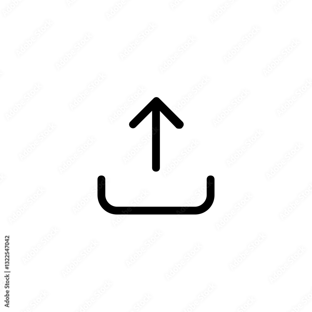 Aufkleber uploading memories a simple yet powerful upward arrow icon symbolizing data transfer, progress, and 