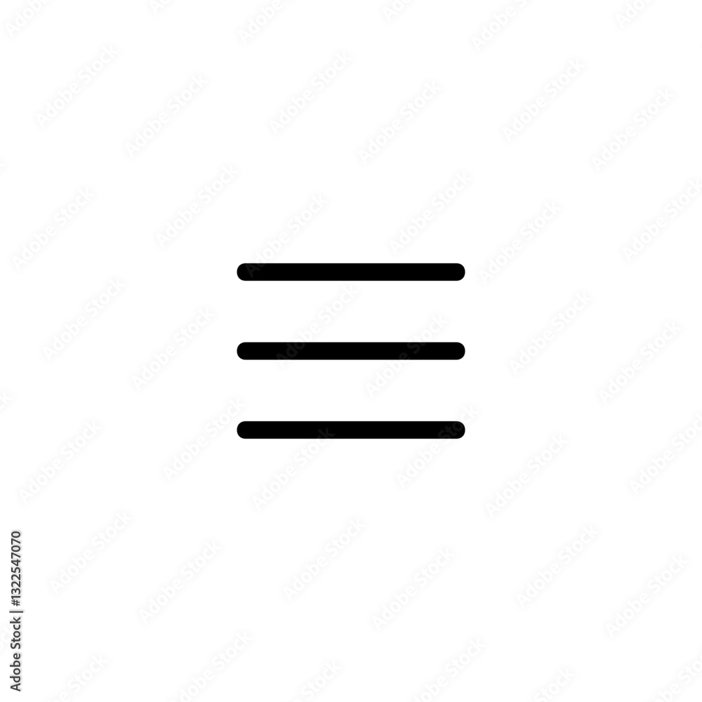 Poster a simple elegant menu icon signifying accessibility and ease of navigation with clean lines and bold