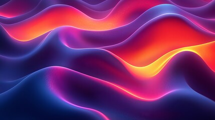 Obraz premium An abstract futuristic natural scene with interwoven lines and geometric patterns in bright colors, evoking a feeling of movement and modern aesthetic