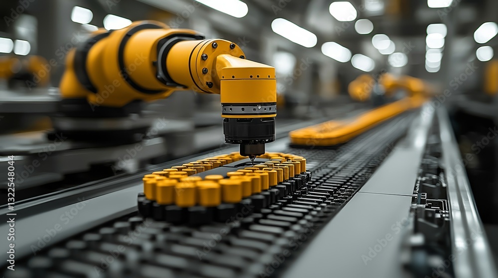 Poster smart and modern factory automation through advanced machines