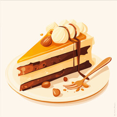 Nut Cake Icon – Delicious Nutty Cake Design
