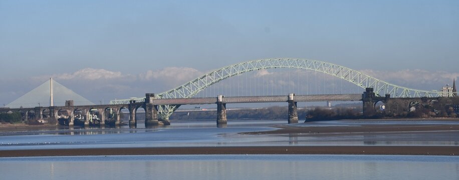 River Mersey bridges Runcorn