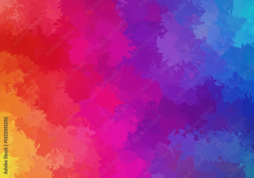 Poster vibrant abstract colorful gradient background with textured brush strokes