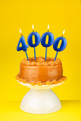 Number of followers or likes - Candle number 4000