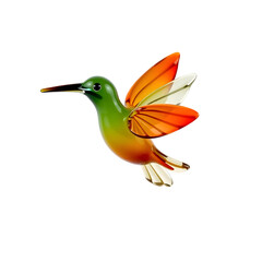 Obraz premium Realistic colorful hummingbird isolated on transparent background