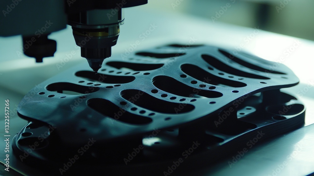 Poster a d printing production lab creating advanced industrial components with precision technology.
