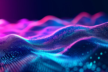 An Abstract Digital Artwork That Depicts a Dynamic and Futuristic Scene for