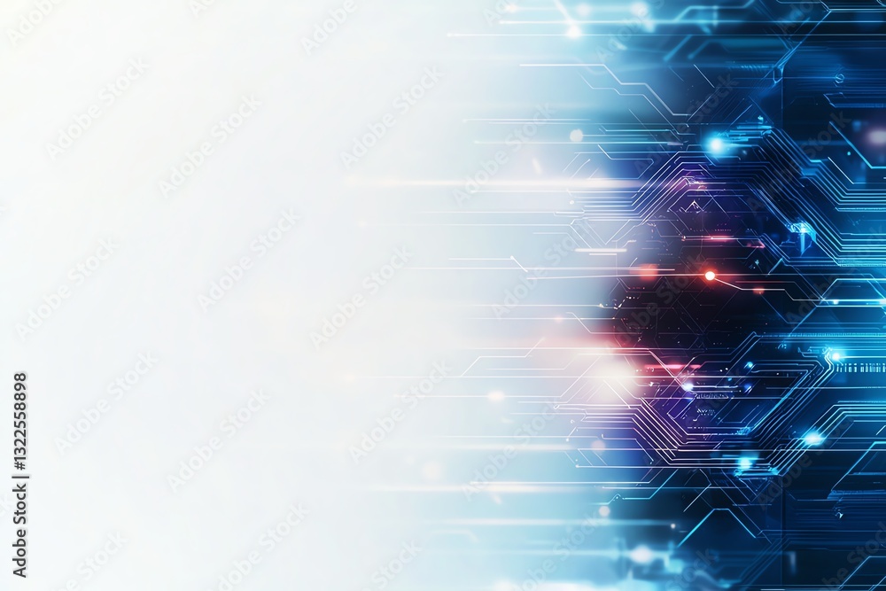 Poster abstract technology background featuring vibrant glowing lines and design elements. ideal for illust
