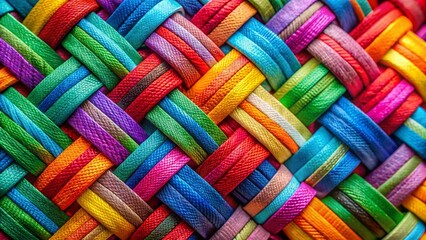 Colorful Woven Fabric Texture Background - Minimalist Photography