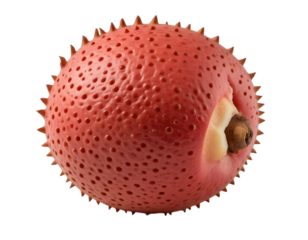 Red dragon fruit isolated on a transparent background