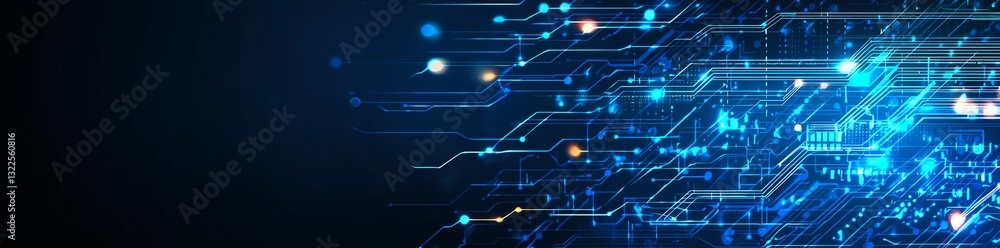 Aufkleber abstract digital background showcasing futuristic circuits and glowing elements, perfect for illustr